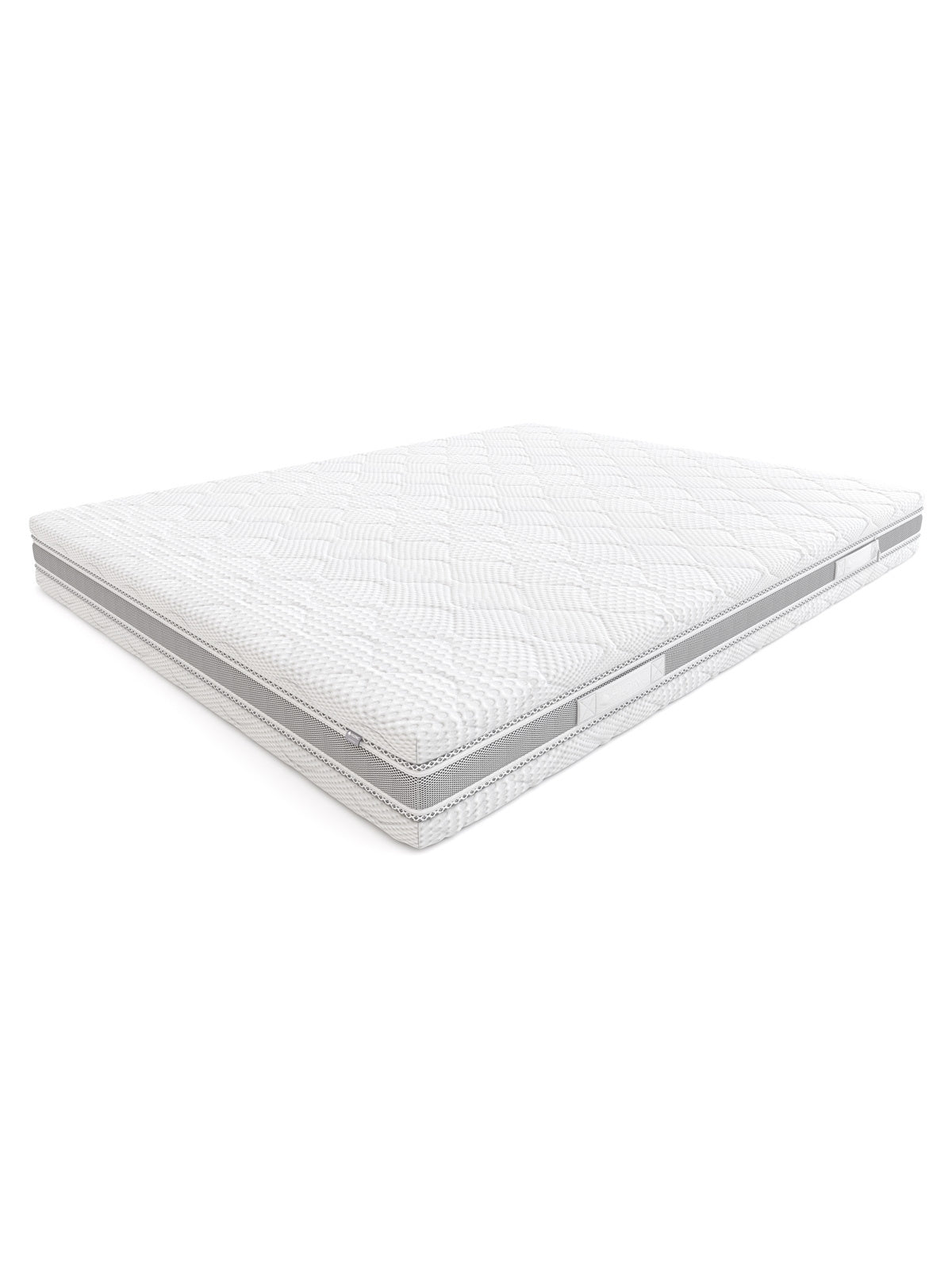 Saltea din spumă Rock&Roll 160x200 cu husă Tencel, reversibilă, albă
