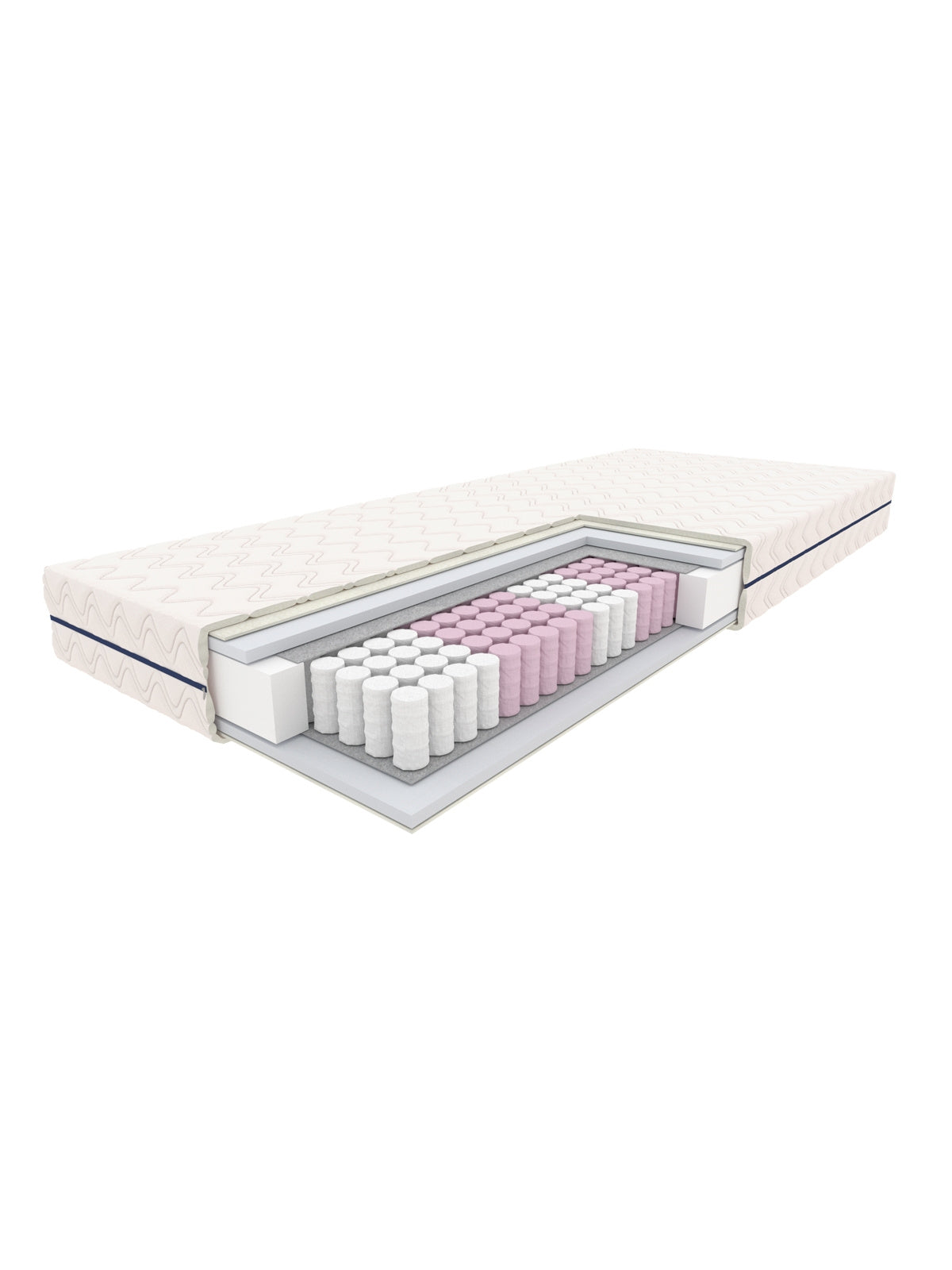 Saltea cu arcuri Syriusz 180x200 cm, duritate H3, secțiune cu arcuri vizibile, dublă față