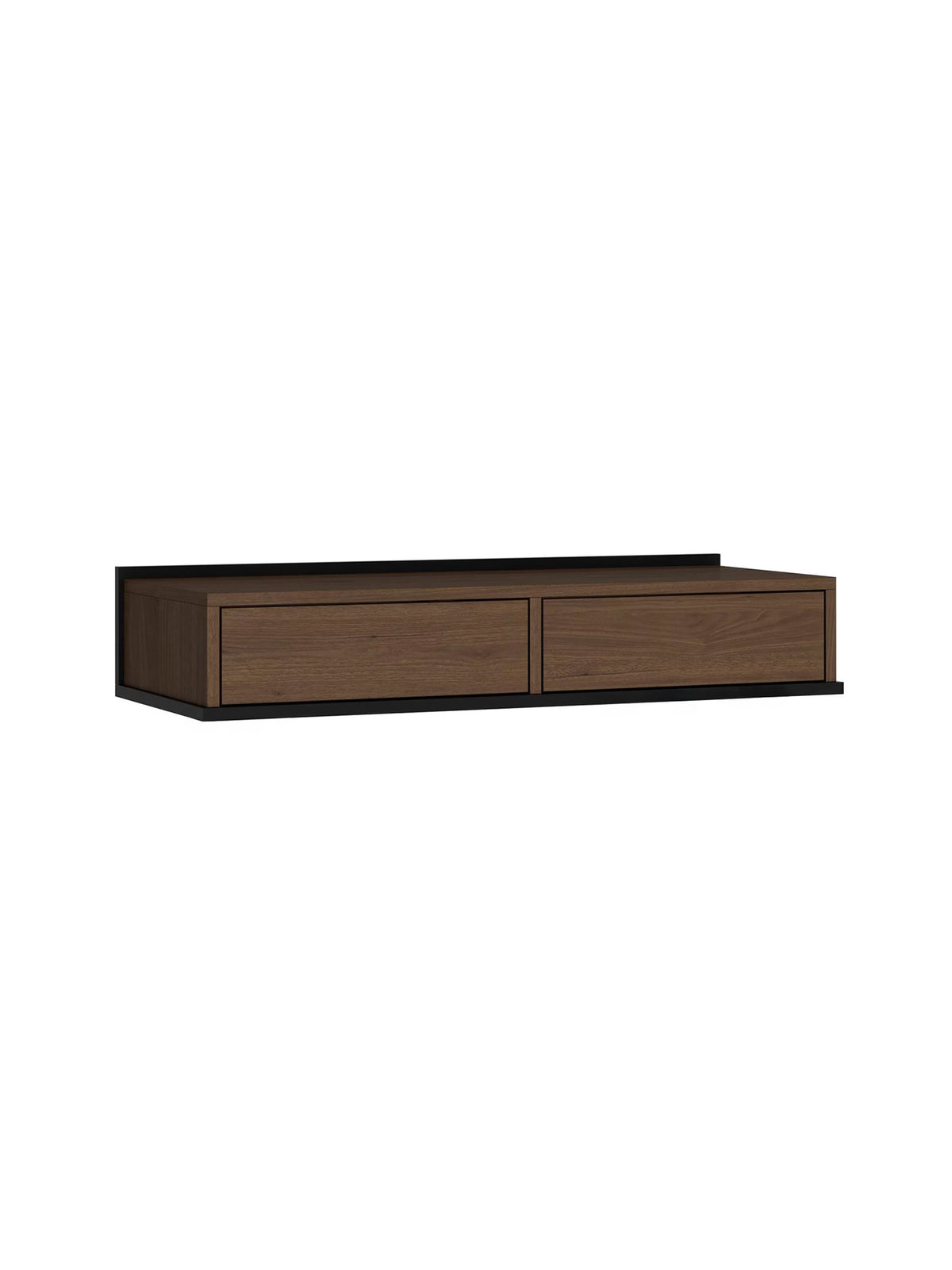 Masa de toaletă suspendată Zenar 100 cm cu sertare, culoare nuc elegant și negru
