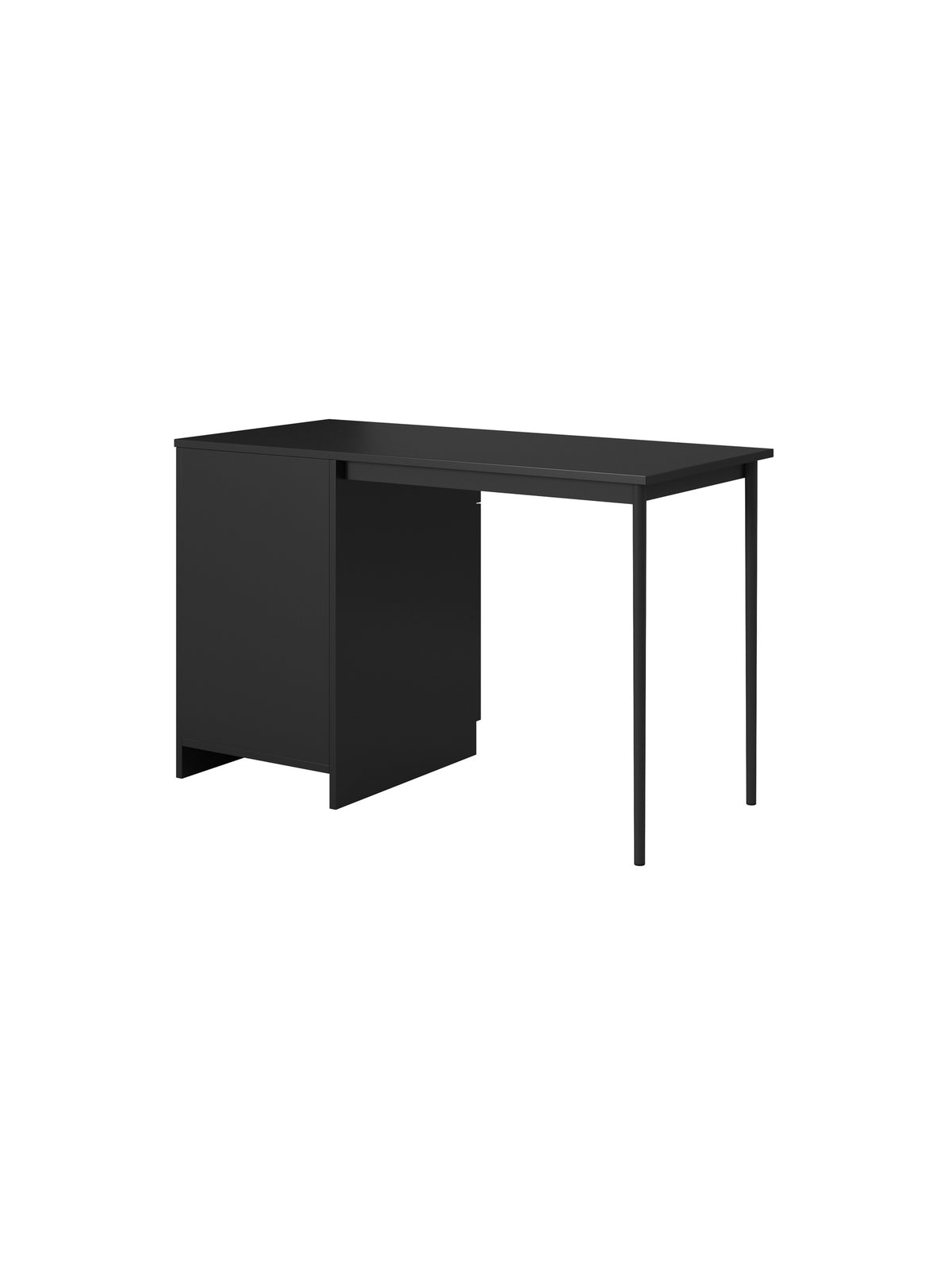 birou de scris Nicole 120 cm z szuflada - negru mat / negru nozki