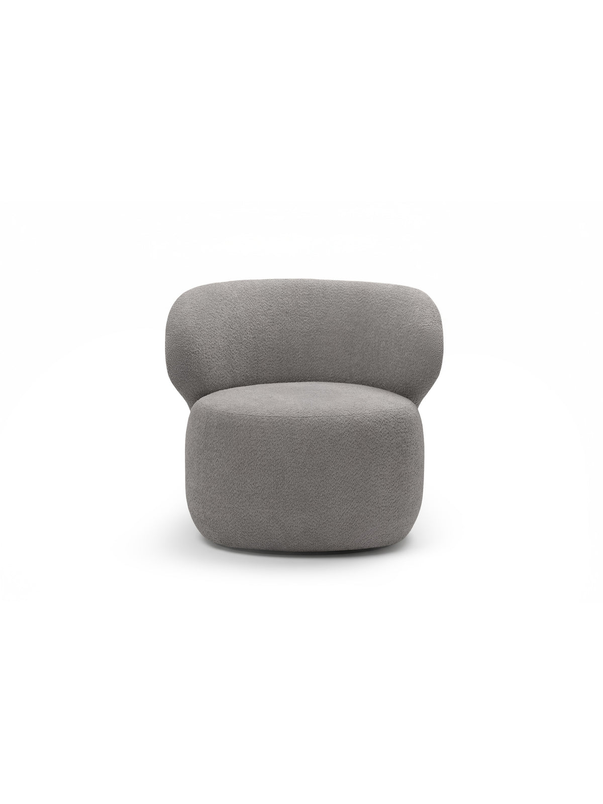 Fotoliu Cocoon gri din material boucle Catch Me 24 vedere frontală