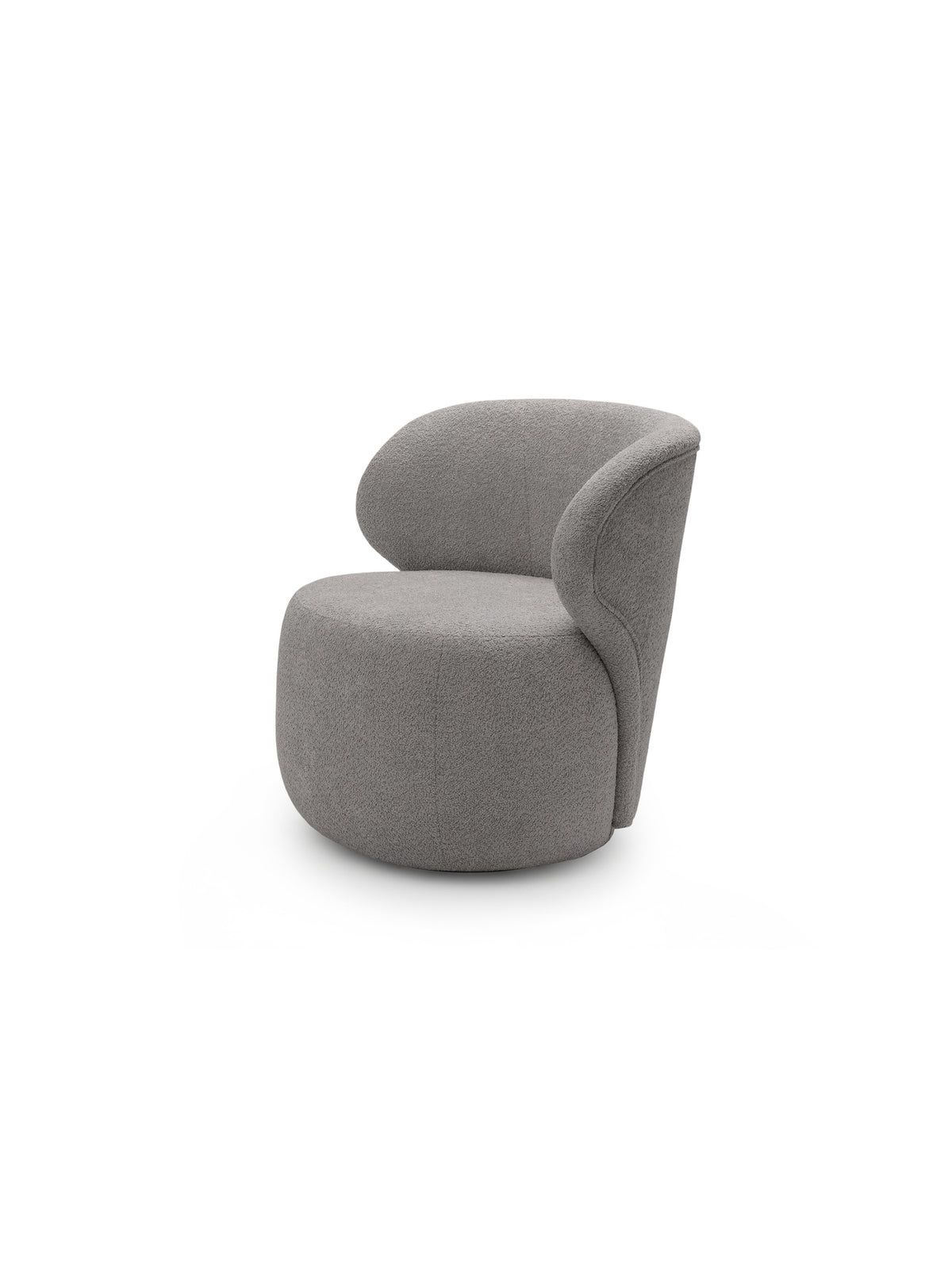 Fotoliu de relaxare Cocoon în țesătură boucle gri Catch Me 24, design modern