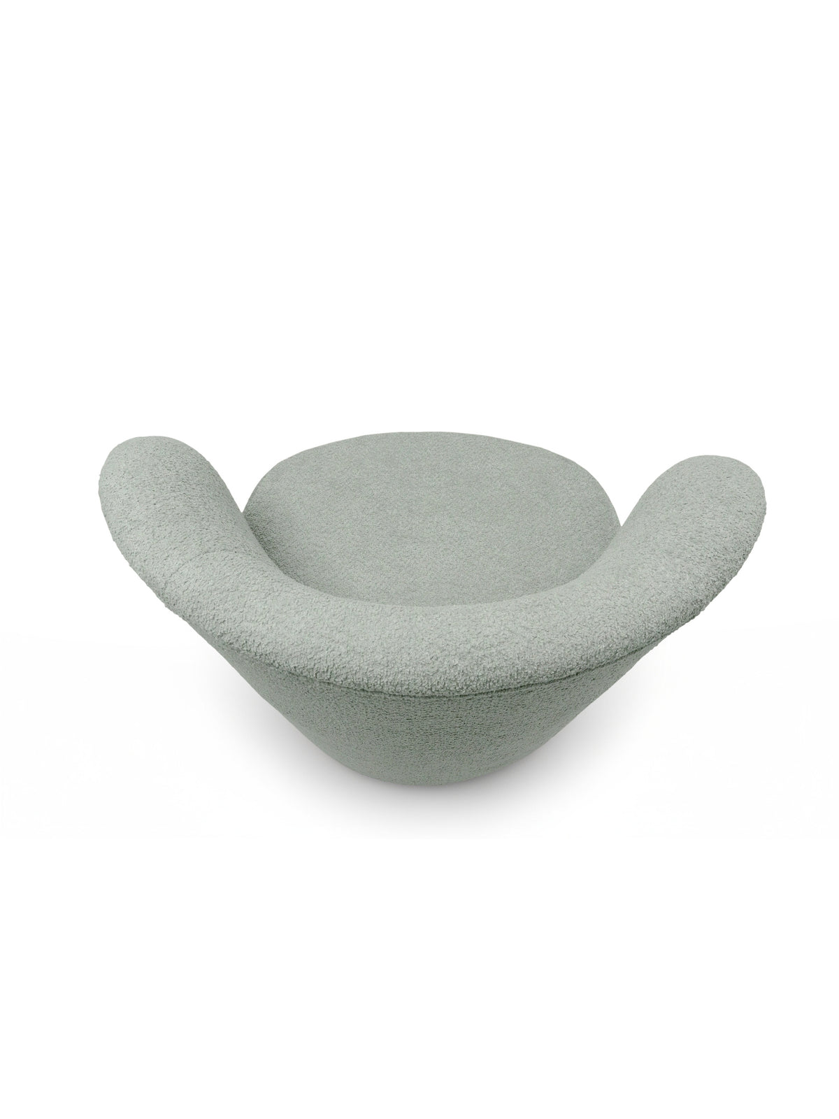 Fotoliu Cocoon verde boucle Catch Me 13 vedere frontală
