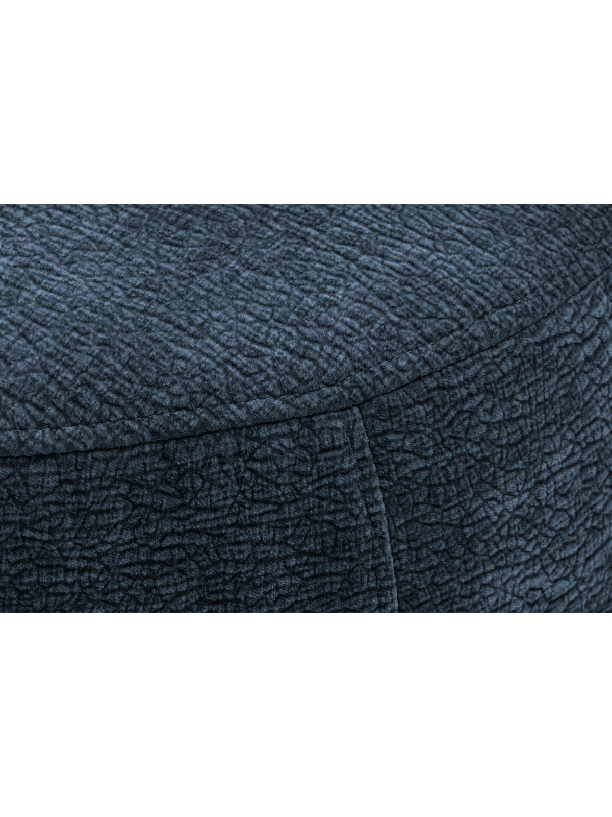 Fotoliu relax Melos rotativ cu suport pentru picioare, stofă șenil Dress Me 06 albastru închis, detaliu material