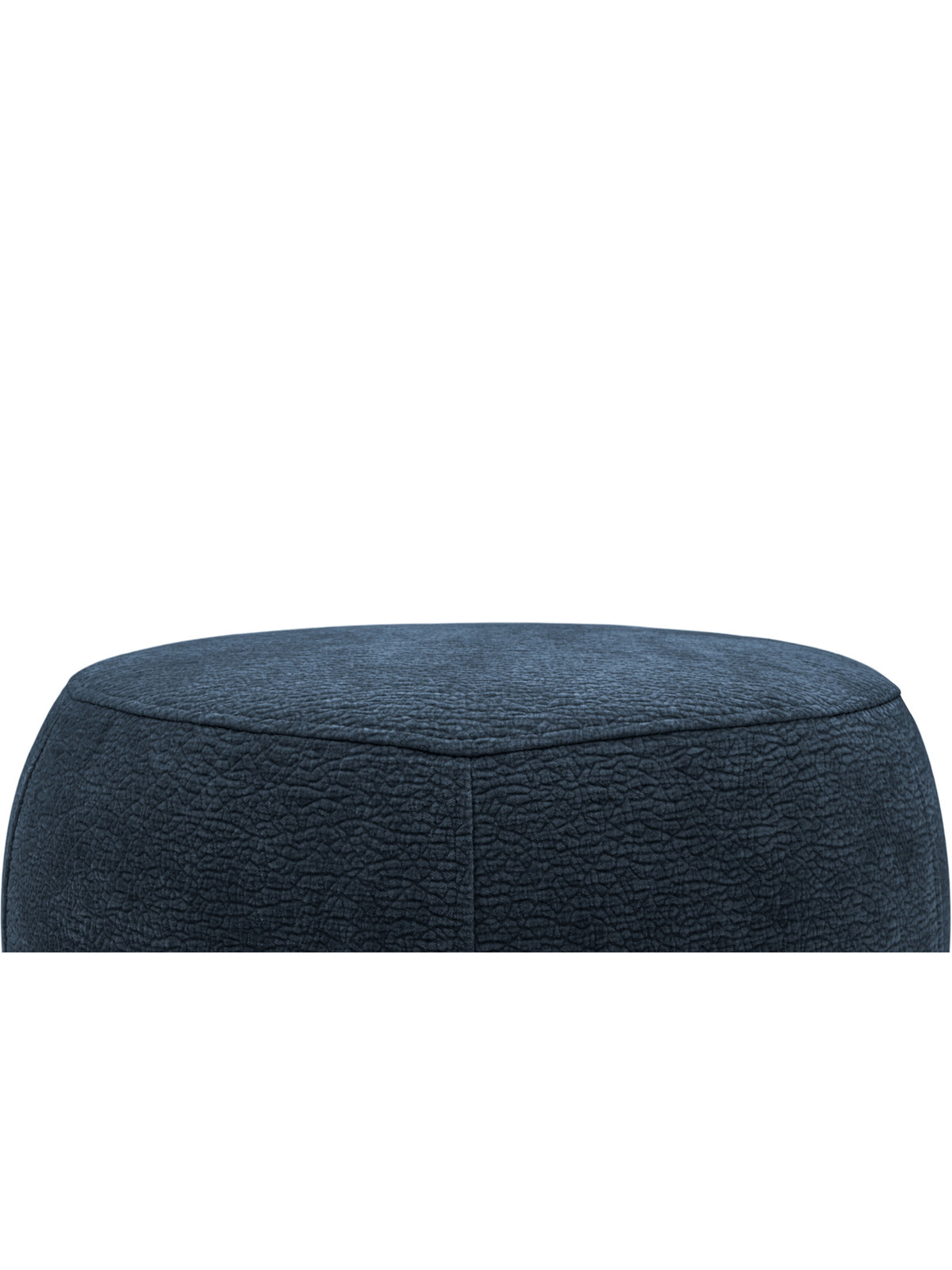 Fotoliu relaxant rotativ Melos albastru din material Dress Me 06 cu suport pentru picioare