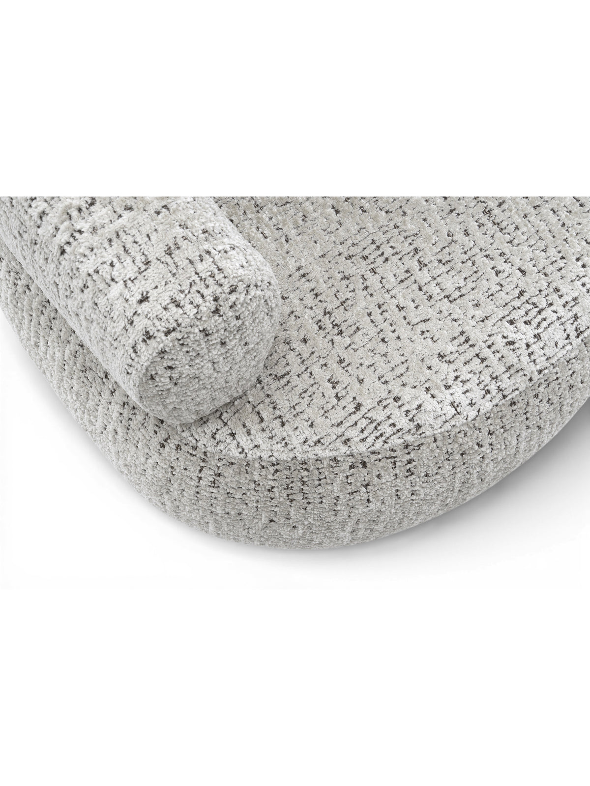 Fotoliu rotativ Noola bej material textil Rimba 03 detaliu șezut