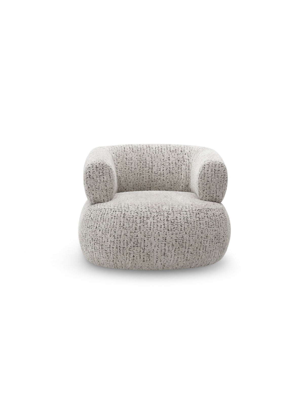 Fotoliu de relaxare Noola rotativ, tapițerie bej din țesătură Rimba 03, design modern