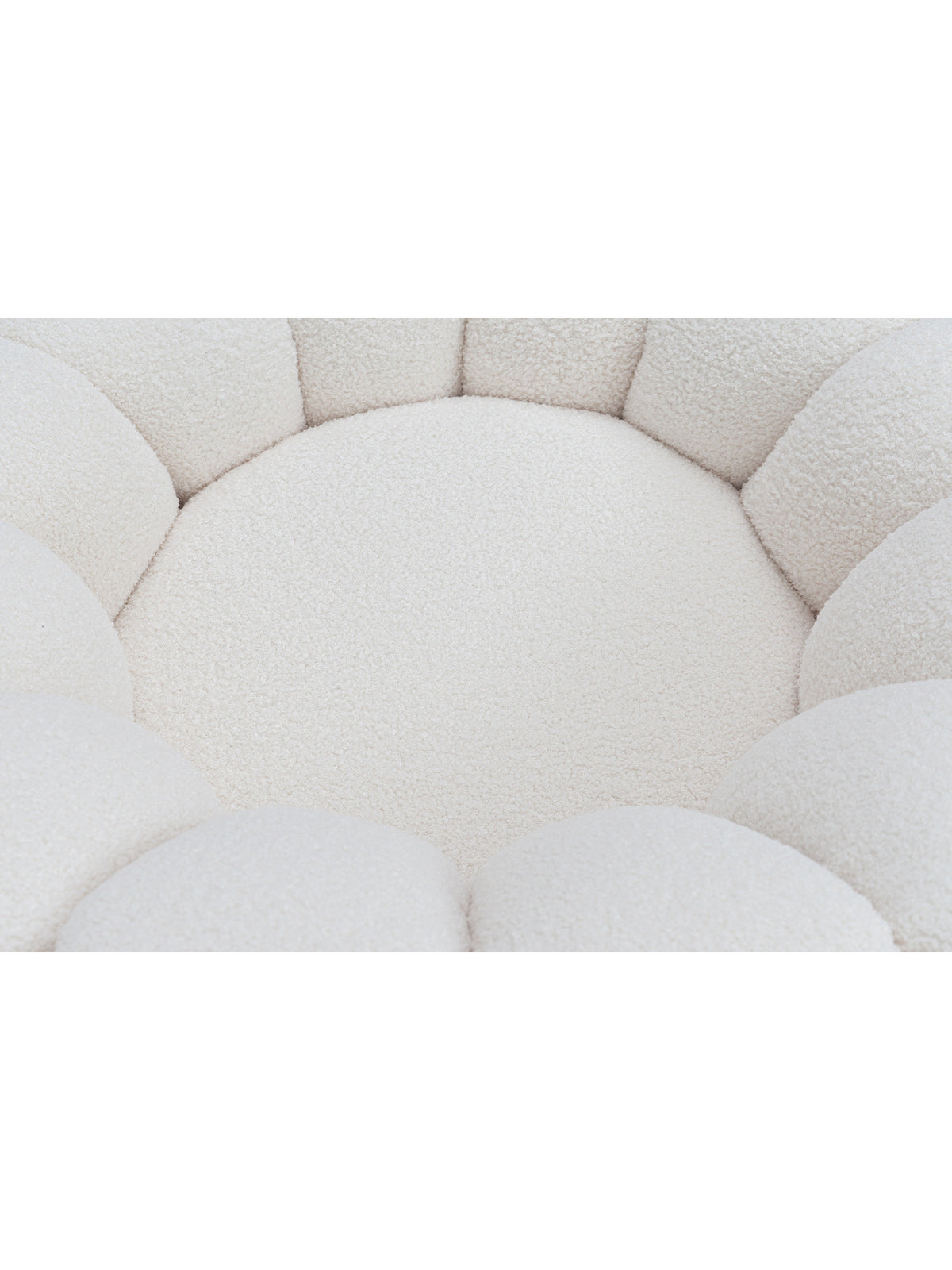 Fotoliu de relaxare Pares cu tapițerie boucle crem Lambi 1 detaliu