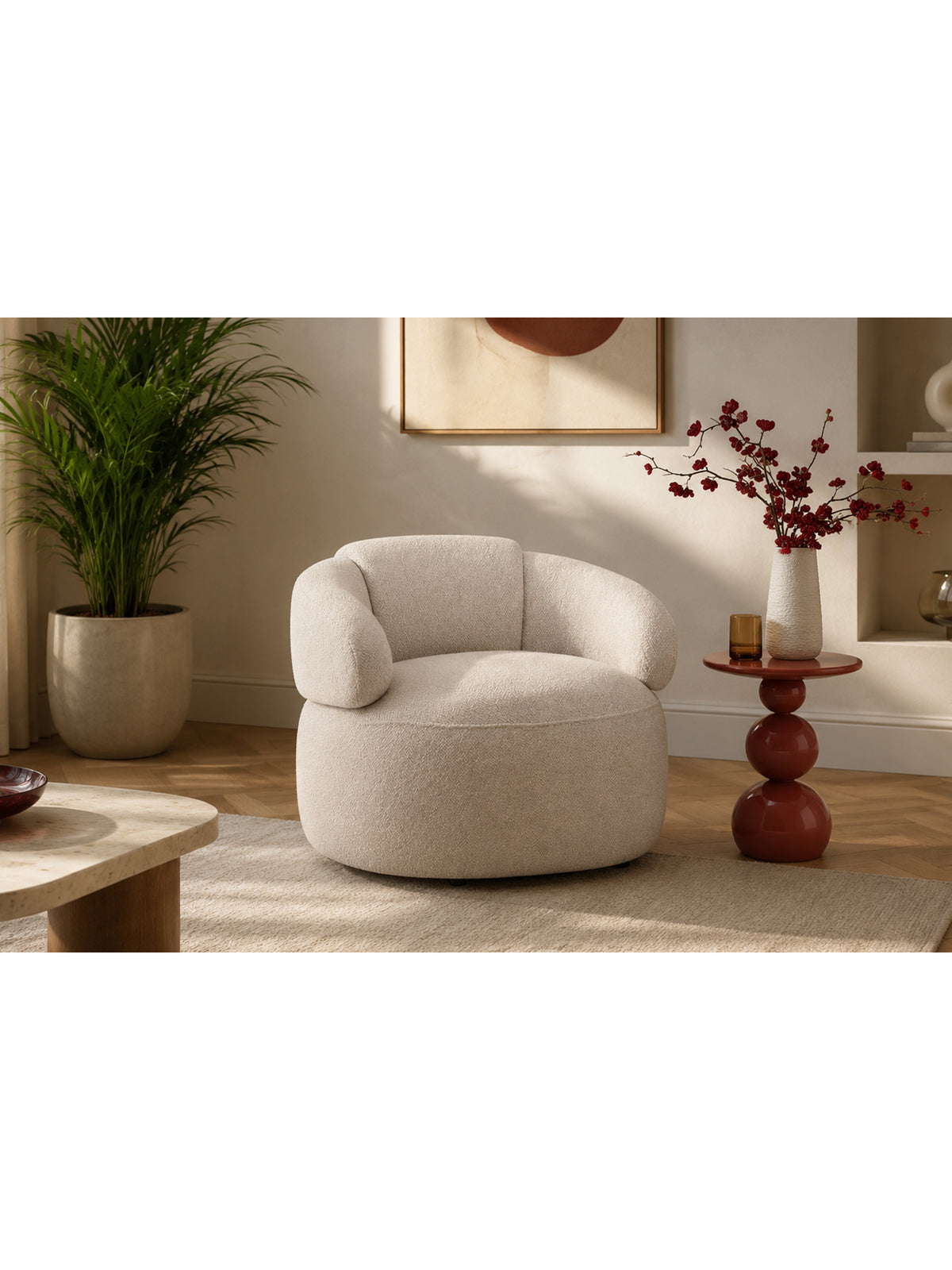 Fotoliu de relaxare Segno - bezowa Produse tricotate Leo 02