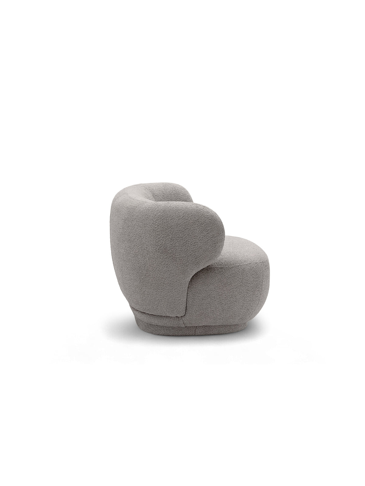 Fotoliu de relaxare Skindi din material boucle gri Catch Me 24, vedere laterală