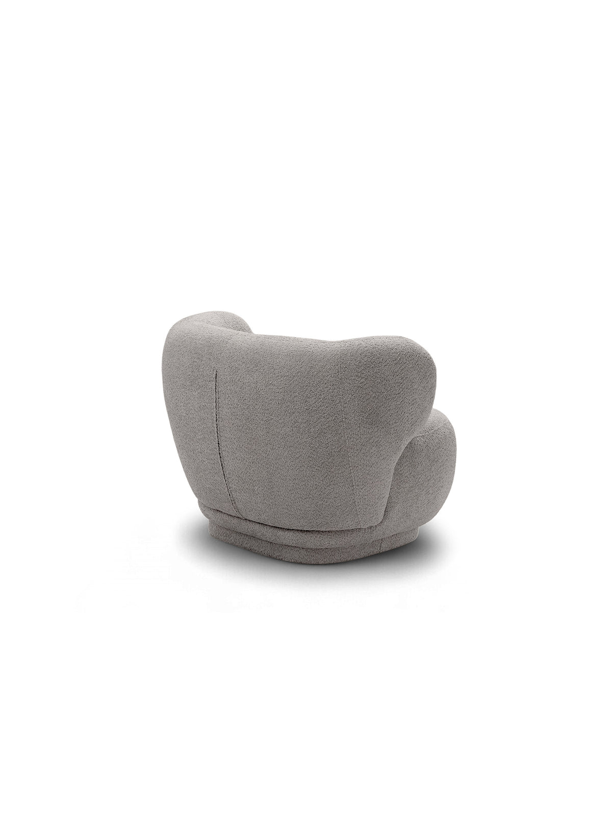 Fotoliu Skindi cu tapiserie boucle gri Catch Me 24, vedere din spate