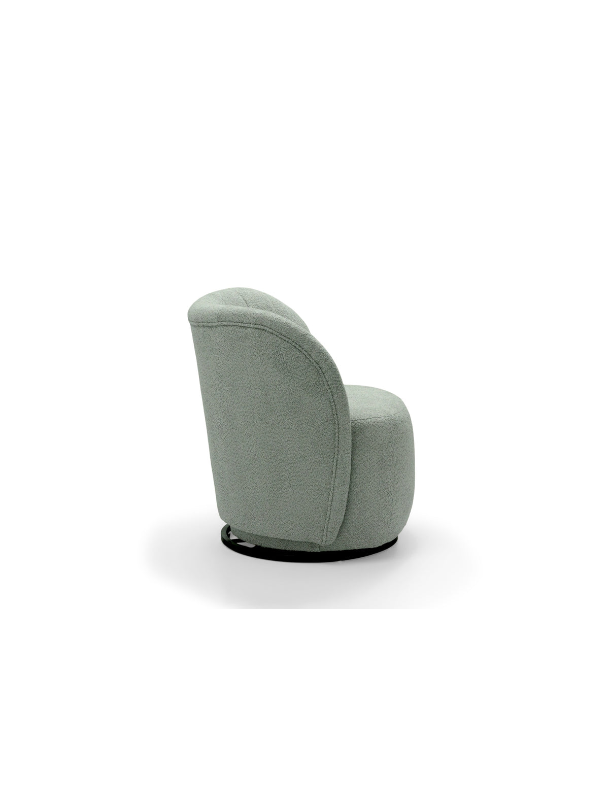 Fotoliu relaxant Soya rotativ, material boucle verde Catch Me 13, vedere laterală