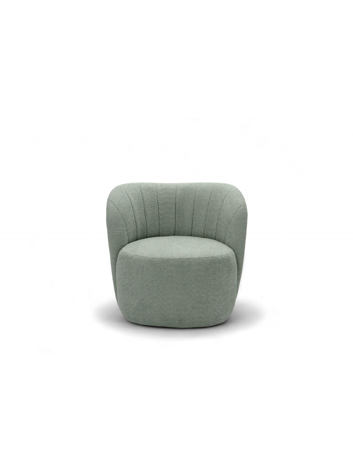 Fotoliu relaxant Soya verde bouclé Catch Me 13 cu spătar redus