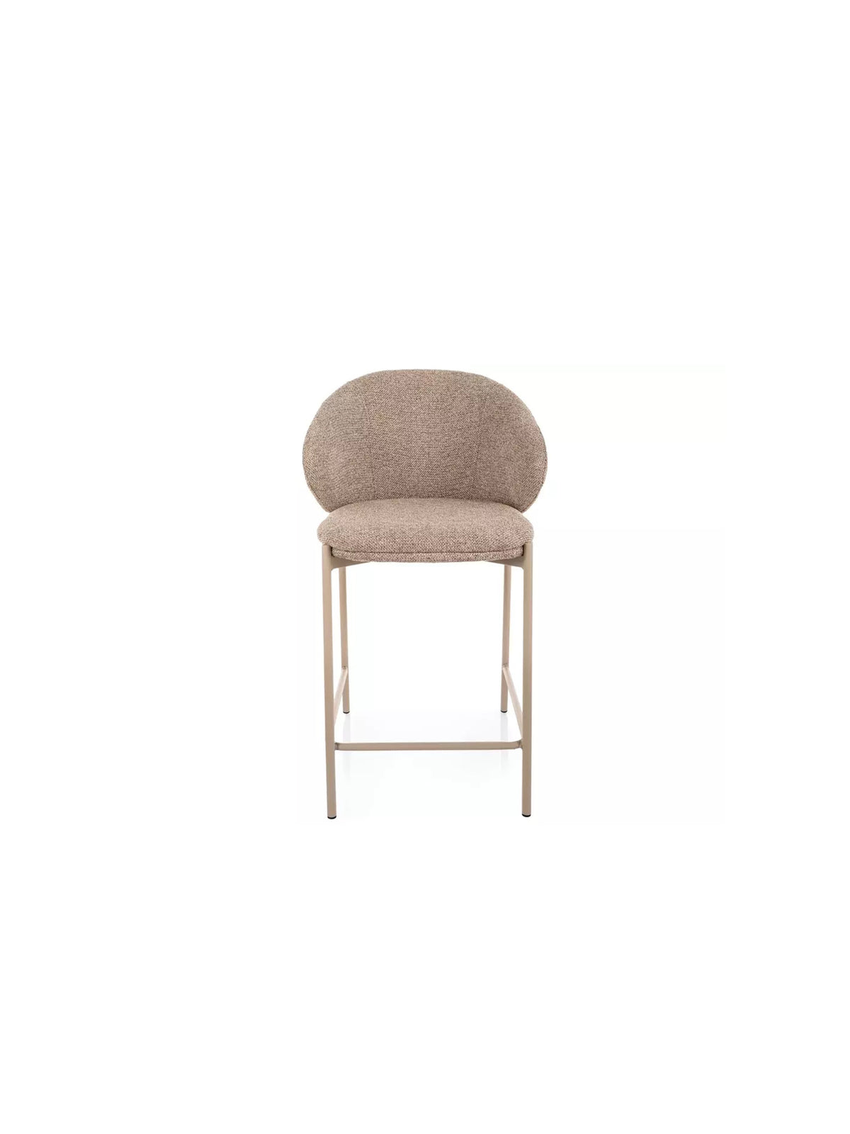 Scaun bar tapițat Morivo bej cu picioare metalice în stil Modern Organic