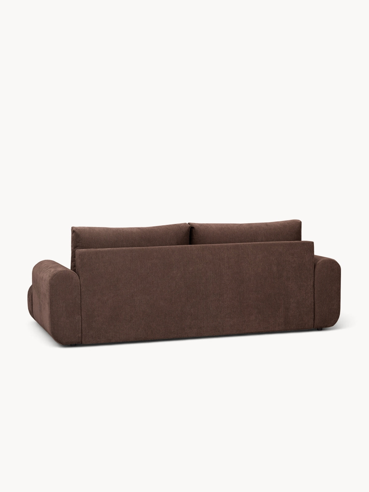 Canapea Lutario maro cu material Vibe 26 din szenil, vedere din spate