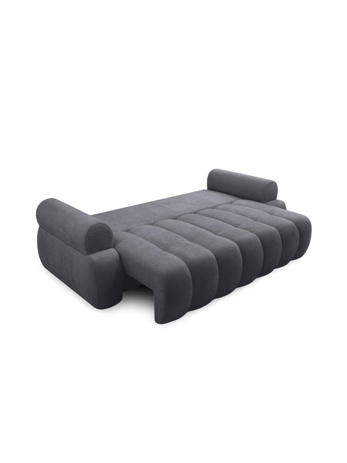 Canapea Mavelia extensibilă, materiale împletite Kiara 867 gri închis