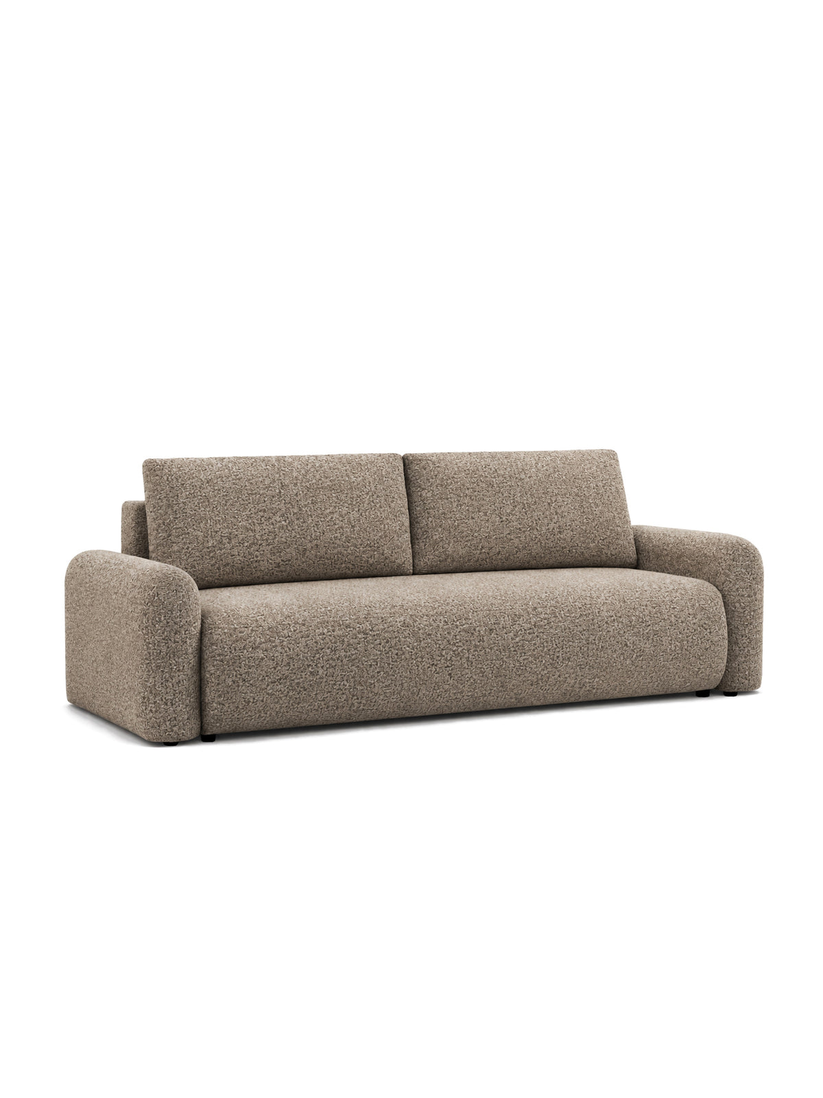 Canapea Serano extensibilă bej închis material Bella 10 vedere frontală