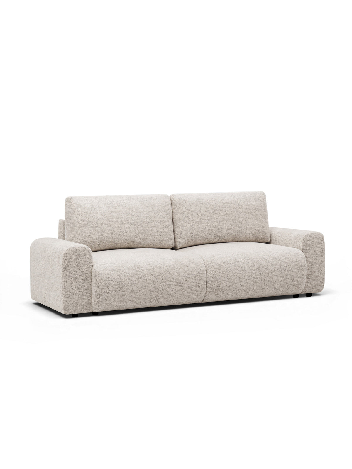 Canapea Velamo extensibilă, trei locuri, tapițerie szenil Bella 05 bej deschis, design modern