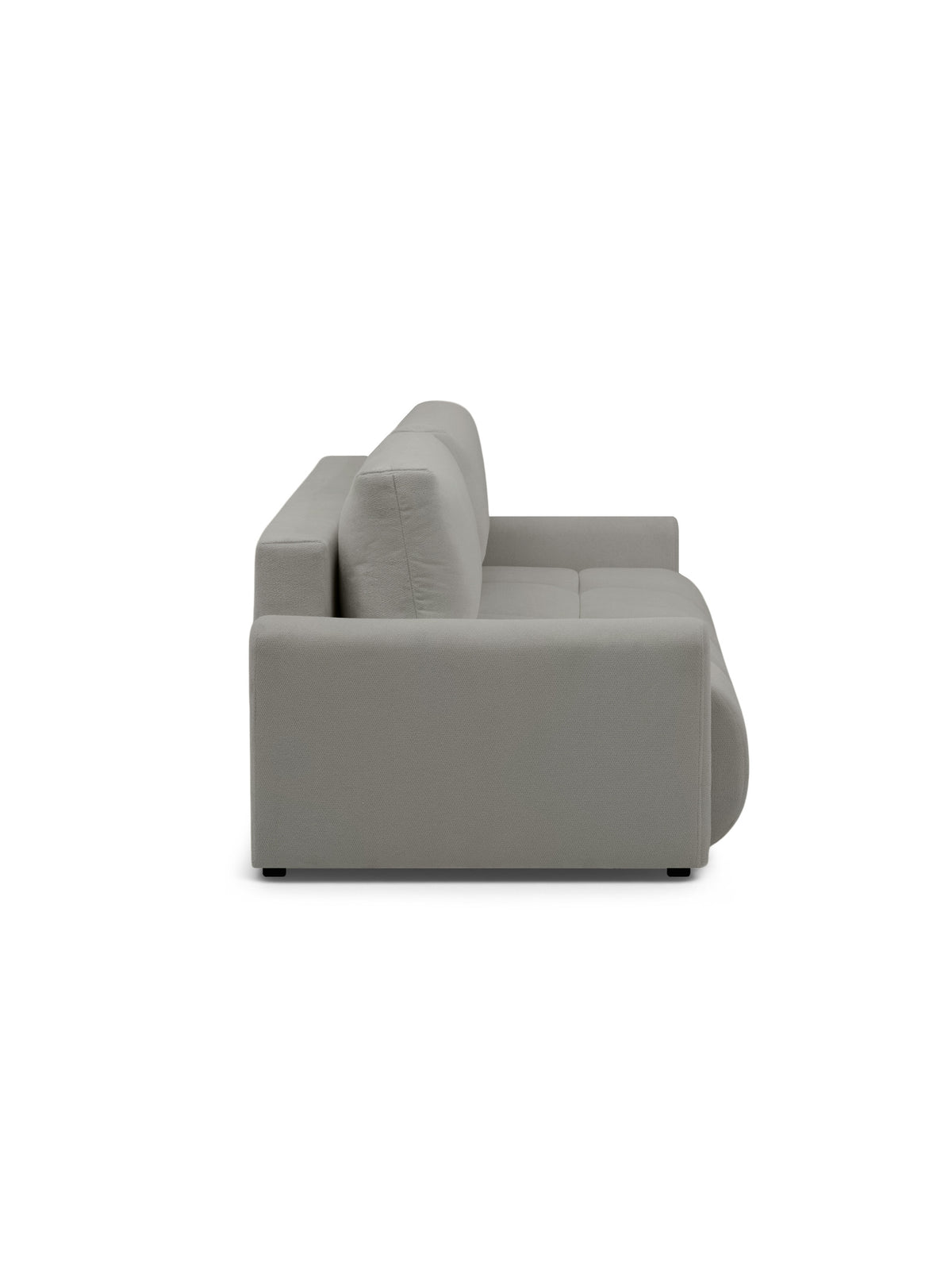 Canapea Velaro extensibilă cu material textil gri Vela 86 vedere laterală