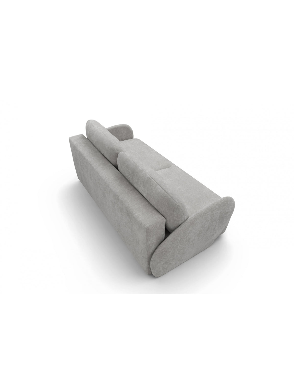 Canapea extensibilă Elora tapitată cu material Vibe 86 gri, vedere din spate