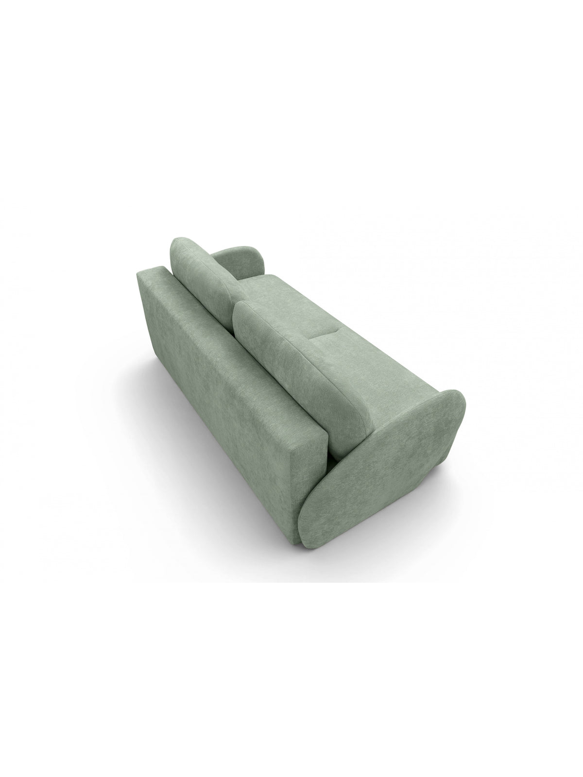 Canapea extensibilă Elora verde Vibe 34 vedere din spate cu spătarele