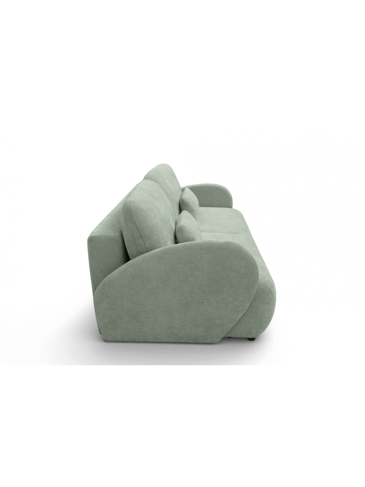 Canapea extensibilă Elora verde szenil Vibe 34 vedere laterală