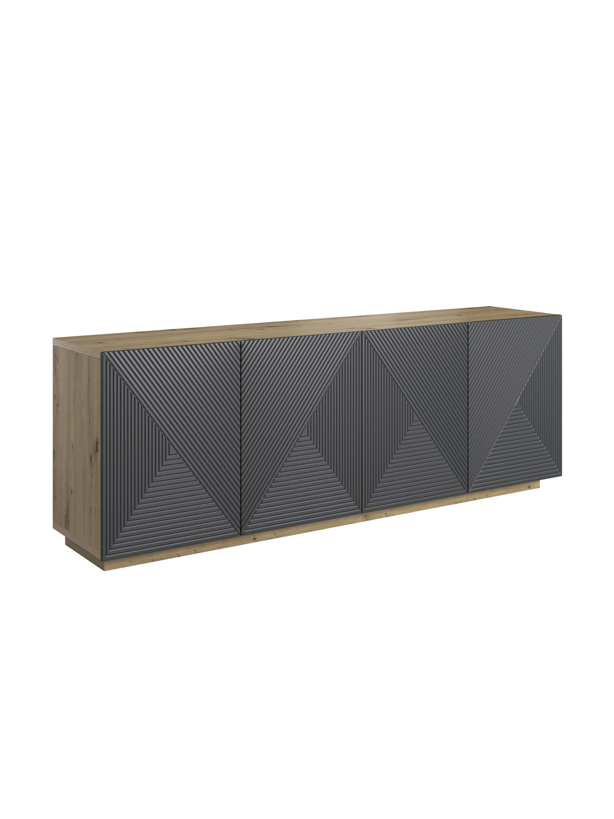 Comoda Asha 200 cm cu patru uși - artisan / rivier stone mat