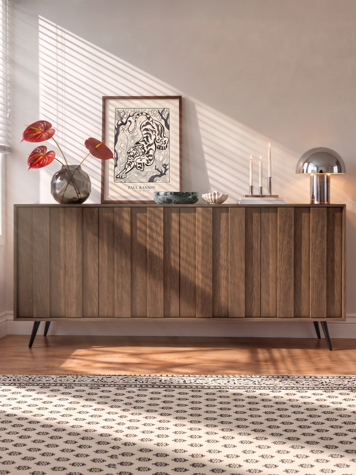 Comoda Flaro 183 cm z oswietleniem - stejar dunin