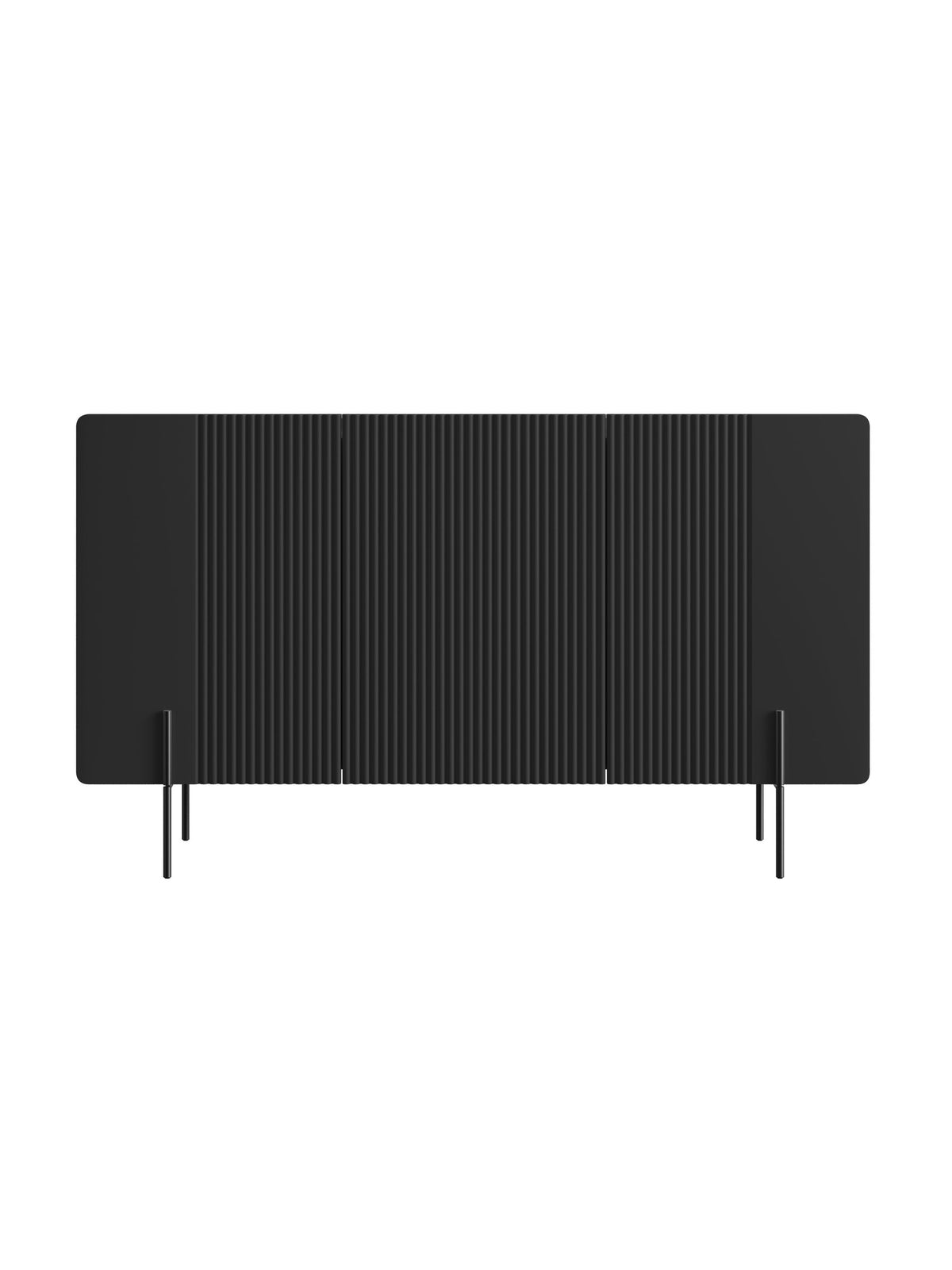 Comoda Malmi 150 cm - negru mat / negru nozki