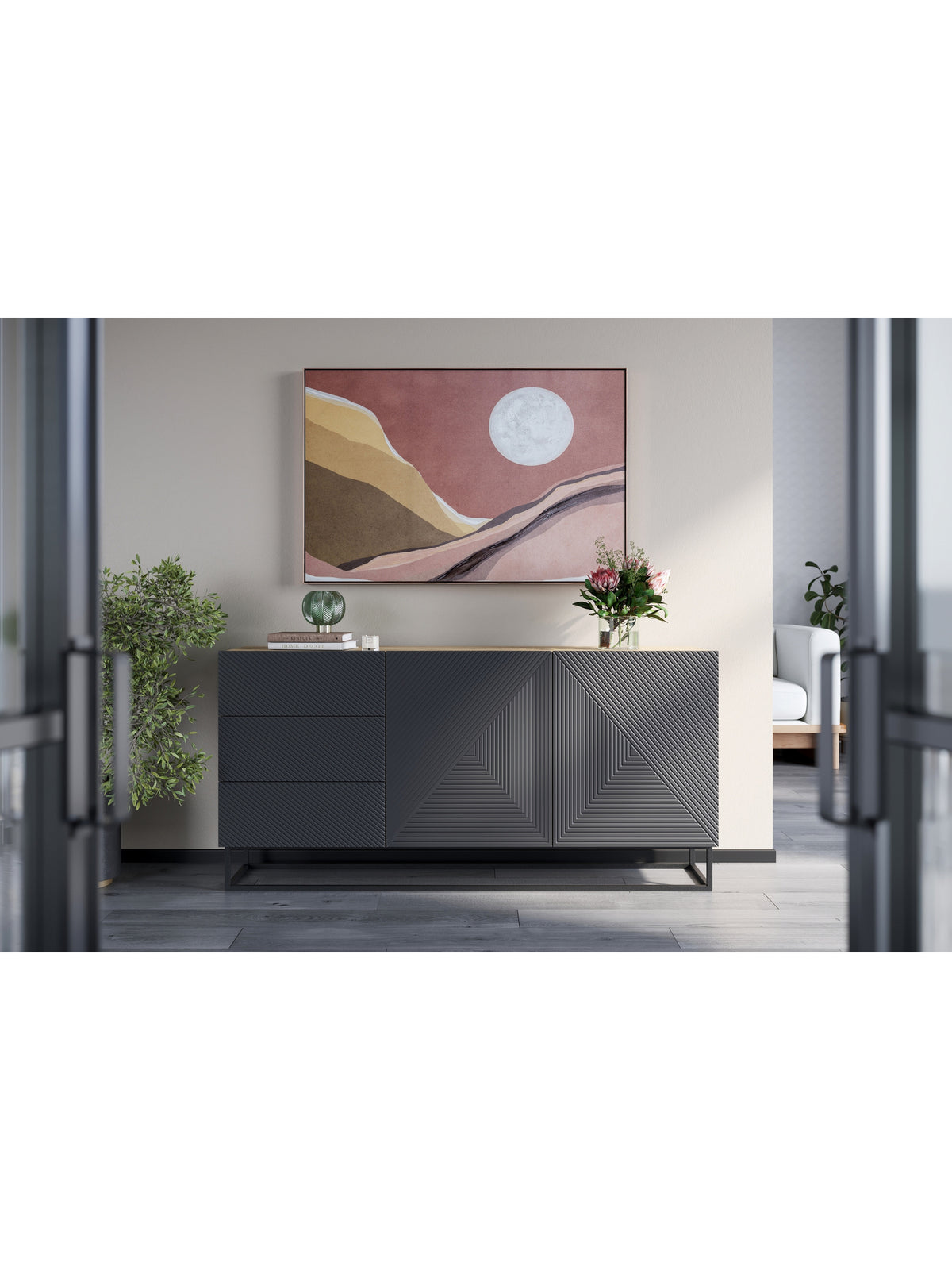 Comoda cu sertare Asha 167 cm - artisan / rivier stone mat