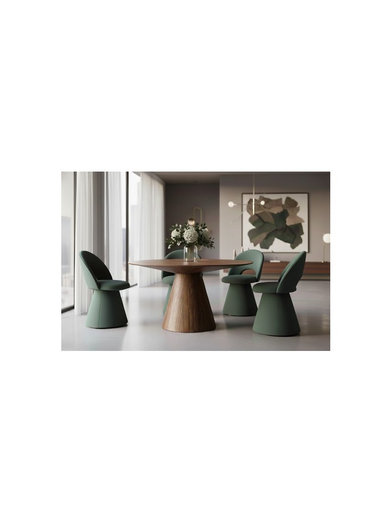 Scaun tapițat Aveliro negru modern cu tapițerie din material textil