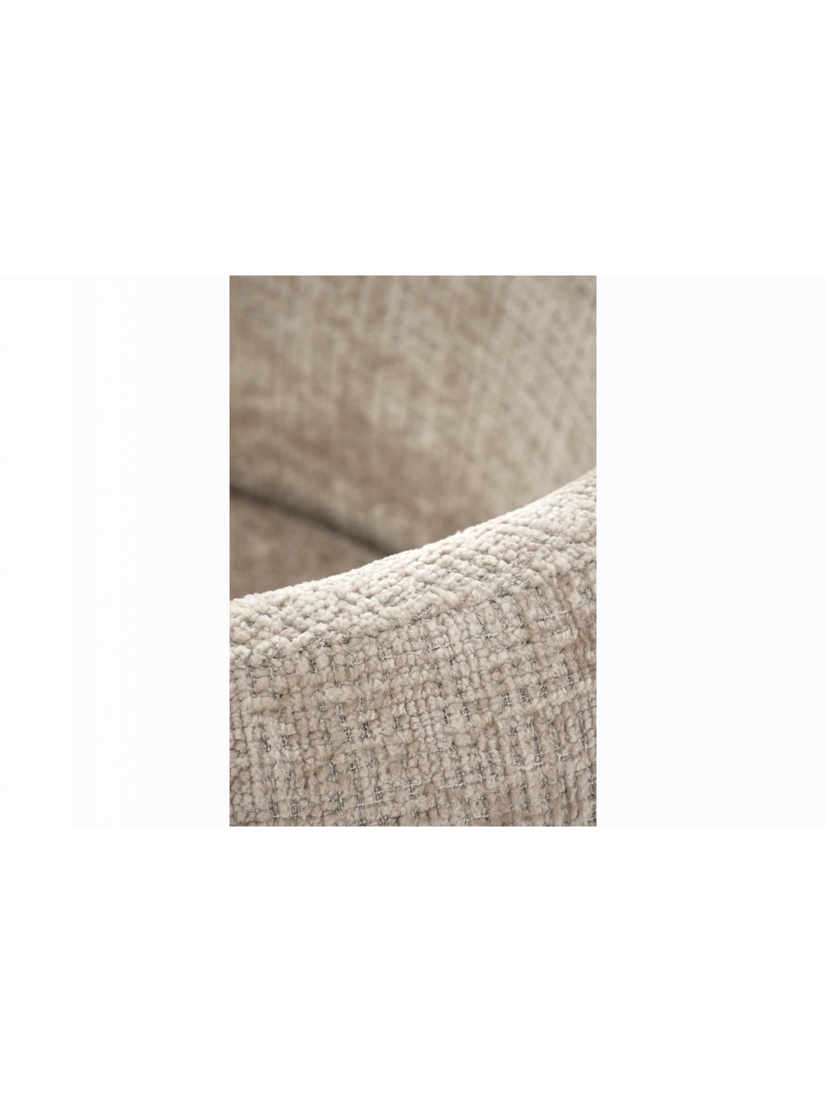 Scaun tapițat Bolena bej, detaliu material textil și spătar