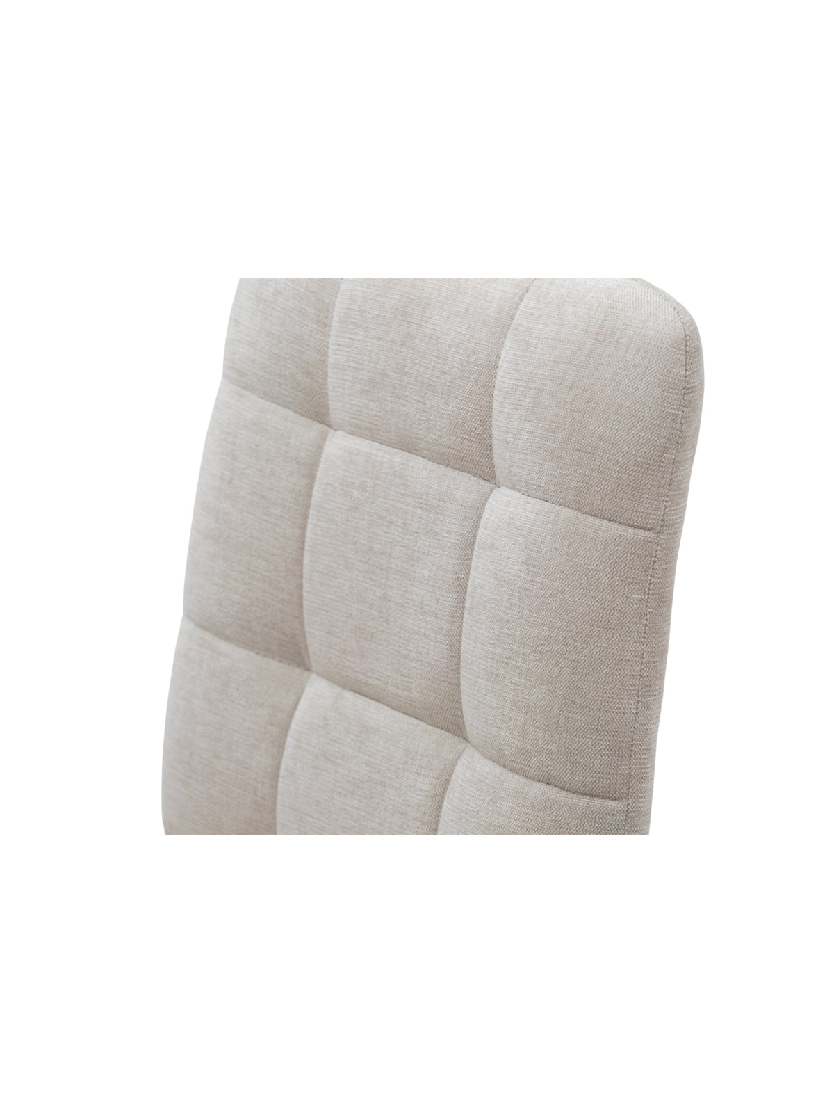 Scaun tapițat Platinum 4 cu spătar gri deschis cu cusături, stil modern