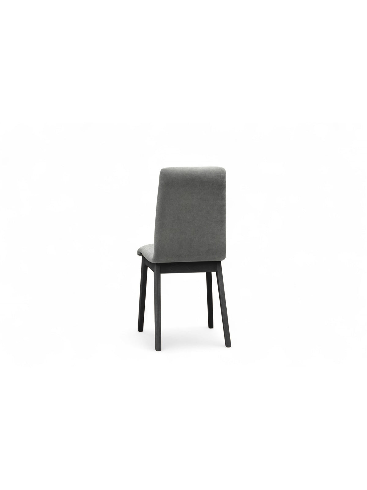 Scaun tapițat Platinum 4 material chenil gri Wind 90 picioare negre vedere din spate