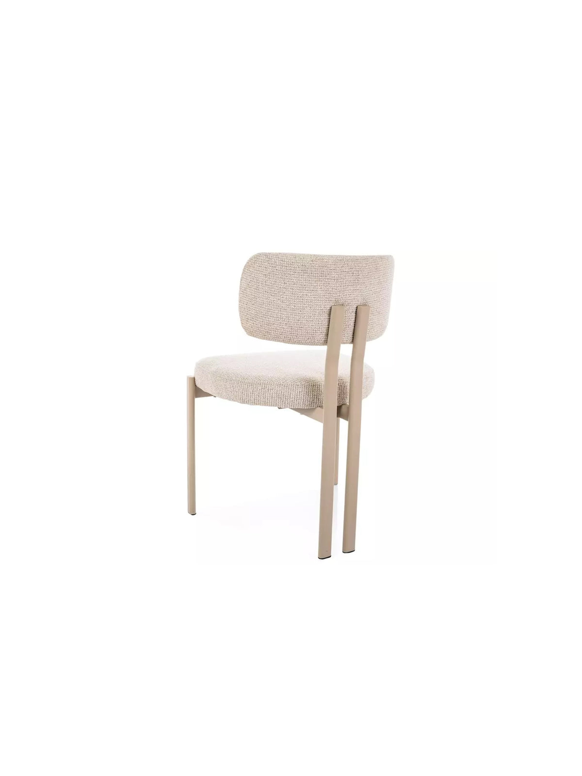Scaun tapițat Seluvo bej deschis cu picioare metalice casmir