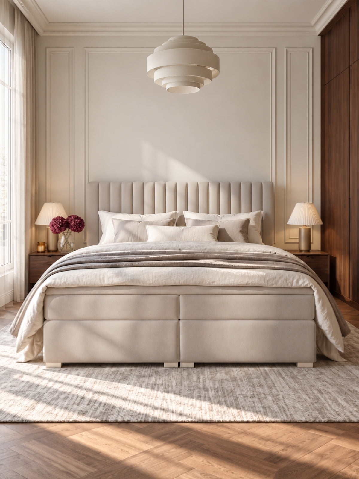 Pat Boxspring Solani 180x200 cu spațiu de depozitare