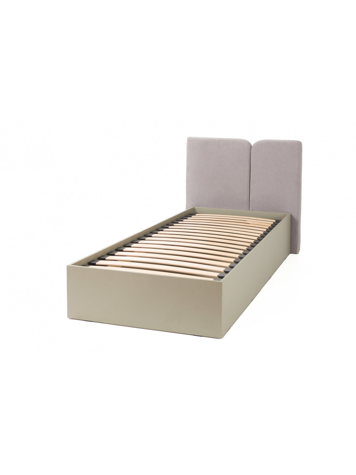 Pat pentru tineret Altea 90x200 verde măsliniu cu tablie gri