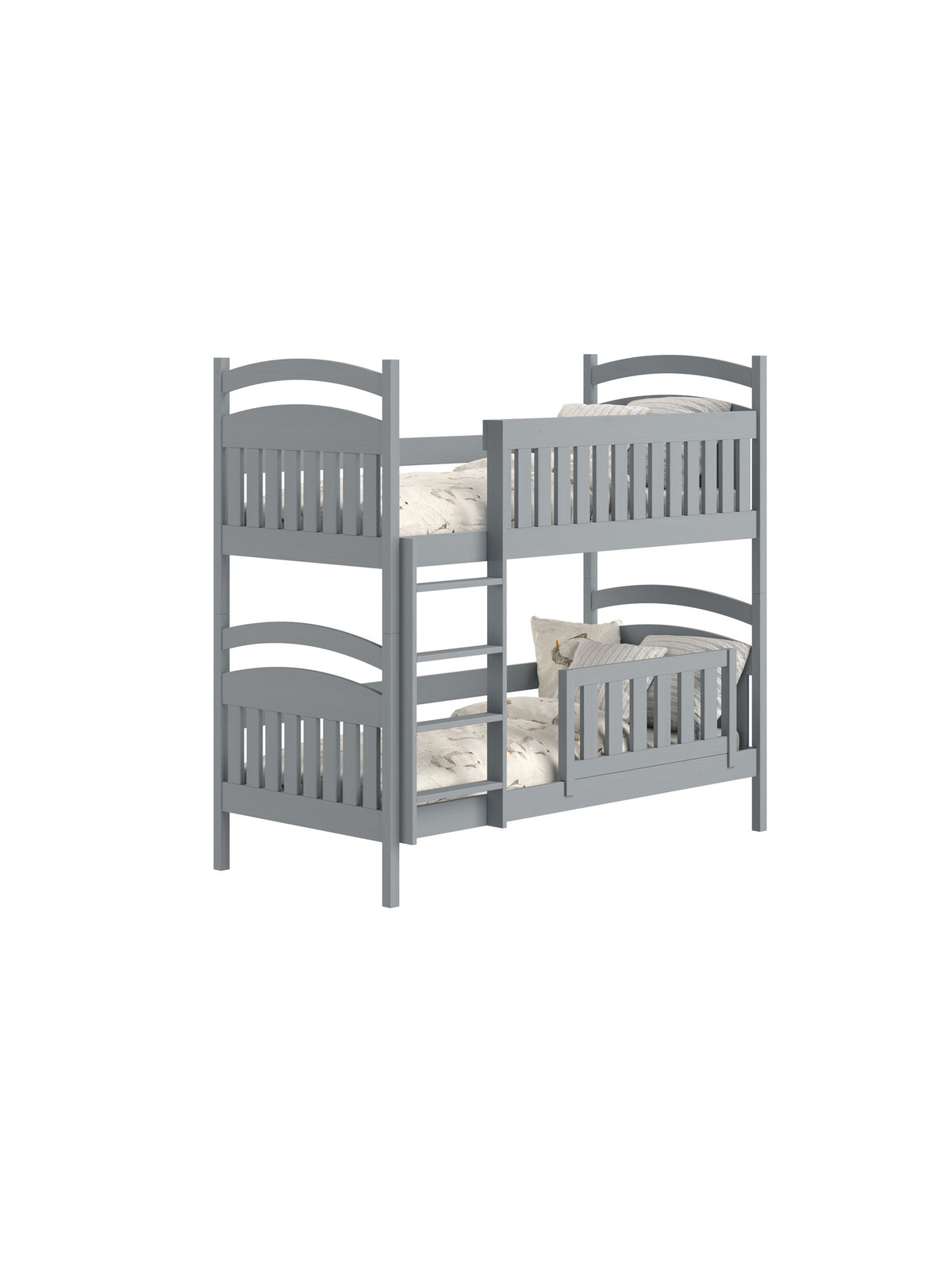 Pat dormitor pentru copii Amely gri cu două sertare