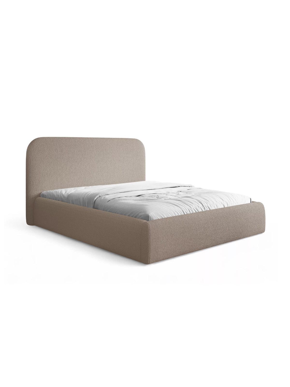 Pat tapițat Rasel 180x200 bej închis bouclé Quelle 05 vedere față