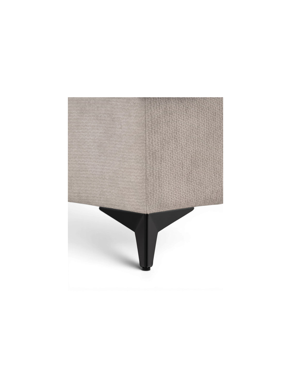 Colțar Lagato bej Vibe 08 cu picior metalic negru detaliu