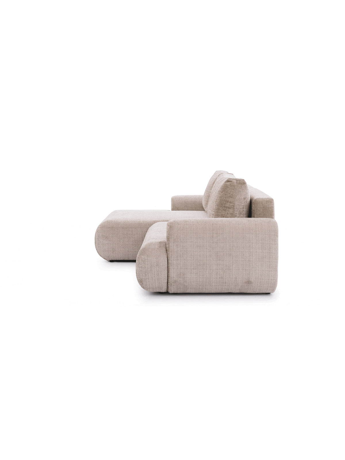 Colțar Lotulis Mini stânga bej material Cremona 14 vedere laterală