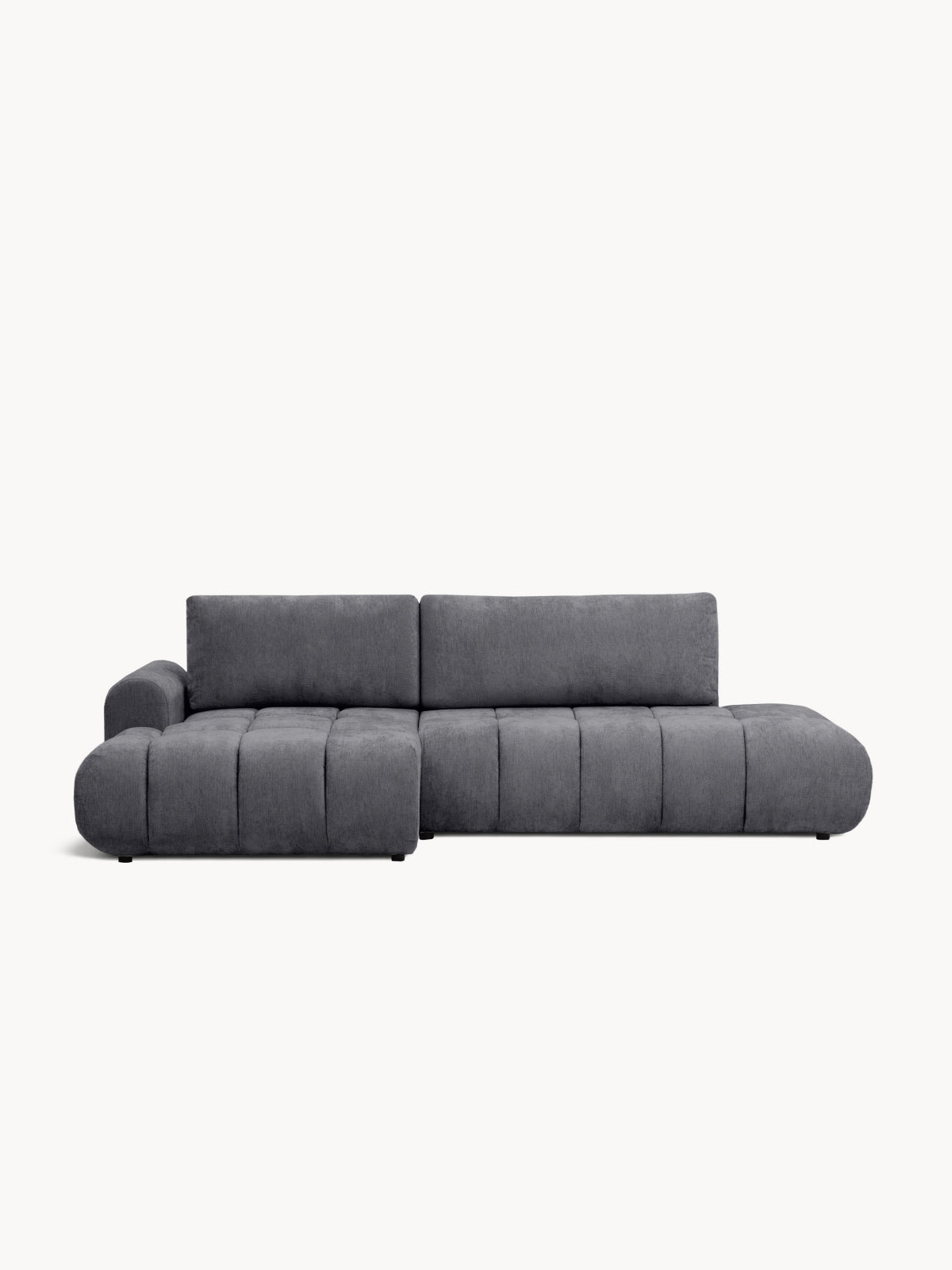 Colțar Lutario L II saltea extensibilă stânga, tapițerie szenil gri Vibe 95