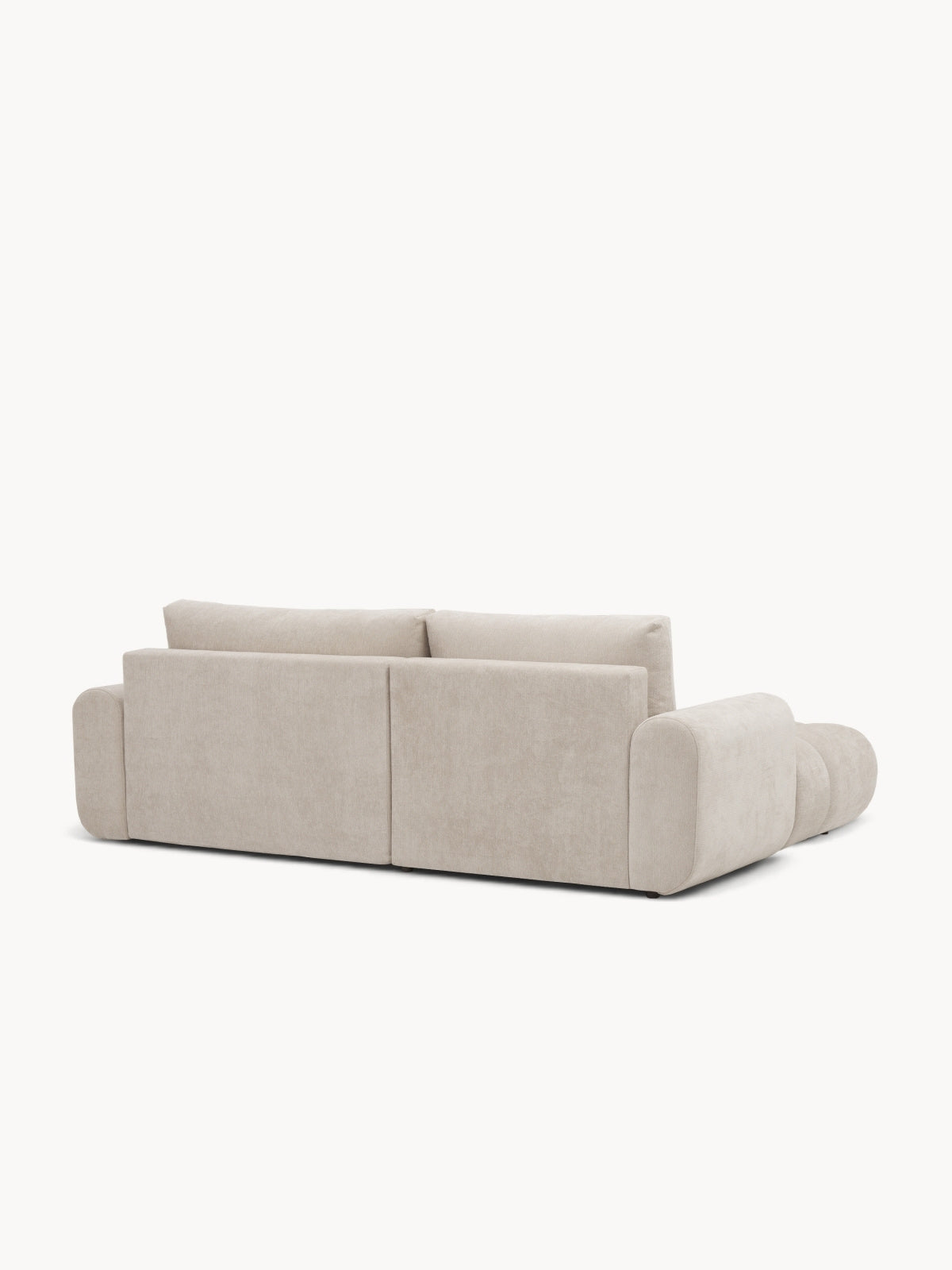 Colțar Lutario Mini stânga, bej deschis, material szenil Vibe 06, vedere din spate