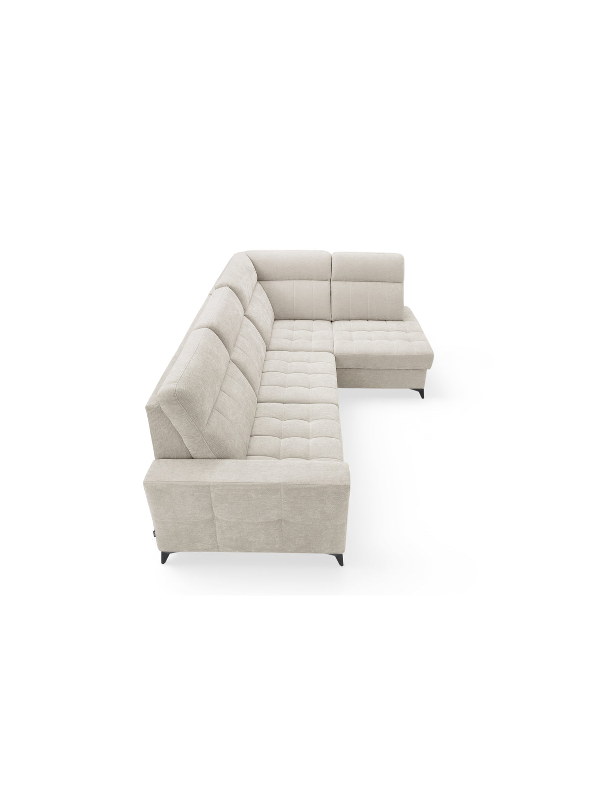 Naroznik Panamos z funkcja de dormit pe partea dreaptă - bej șenil Vibe 06