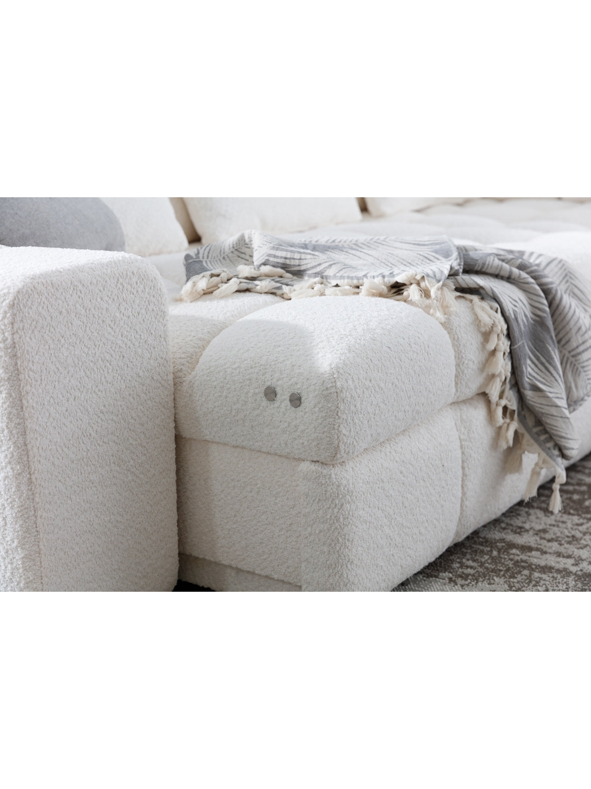 Colțar Magnelio L electric alb detaliu cotieră