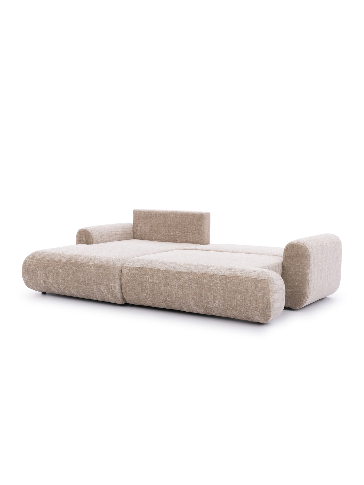 Colțar Lotulis Mini cu funcție de dormit stânga, bej crem szenil Cremona 14, extensibil