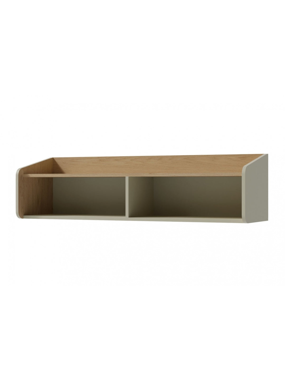 Raft Fiorenza 125 cm cu corp eucalipt și fațadă stejar baltic dune, 2 compartimente