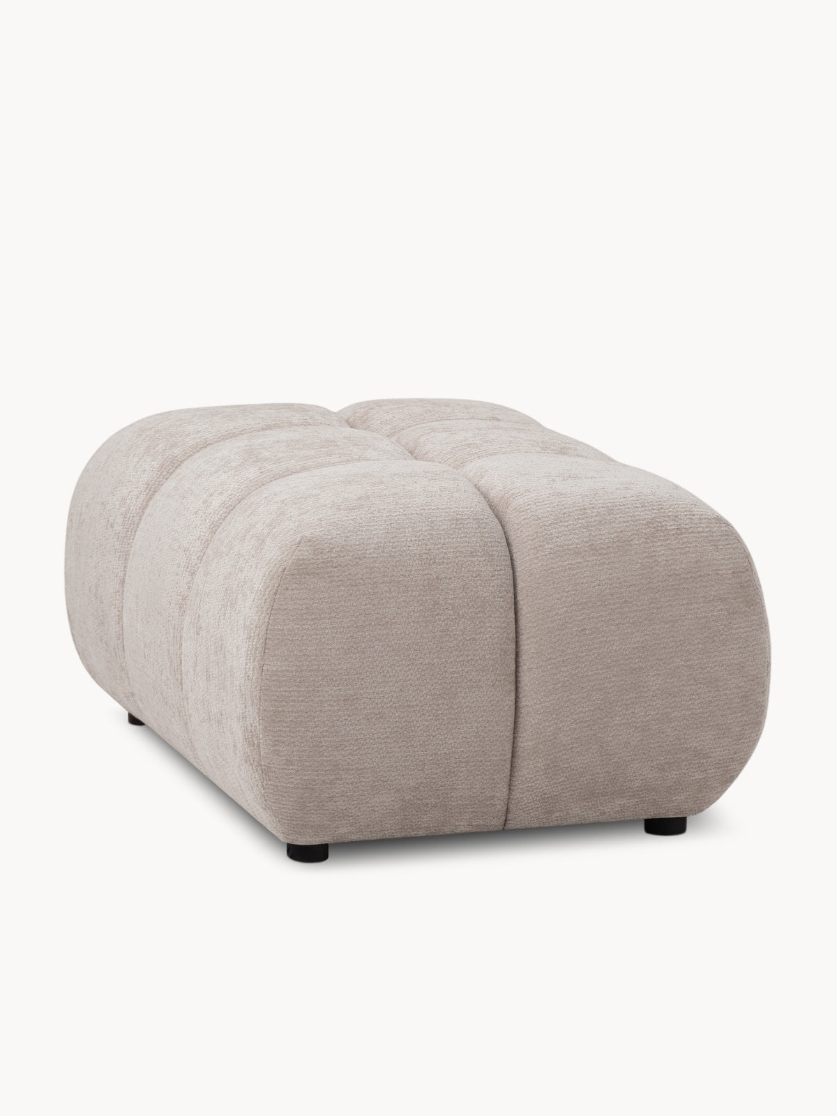 Pufa Tapițată Lutario Mini - bej șenil Vibe 08