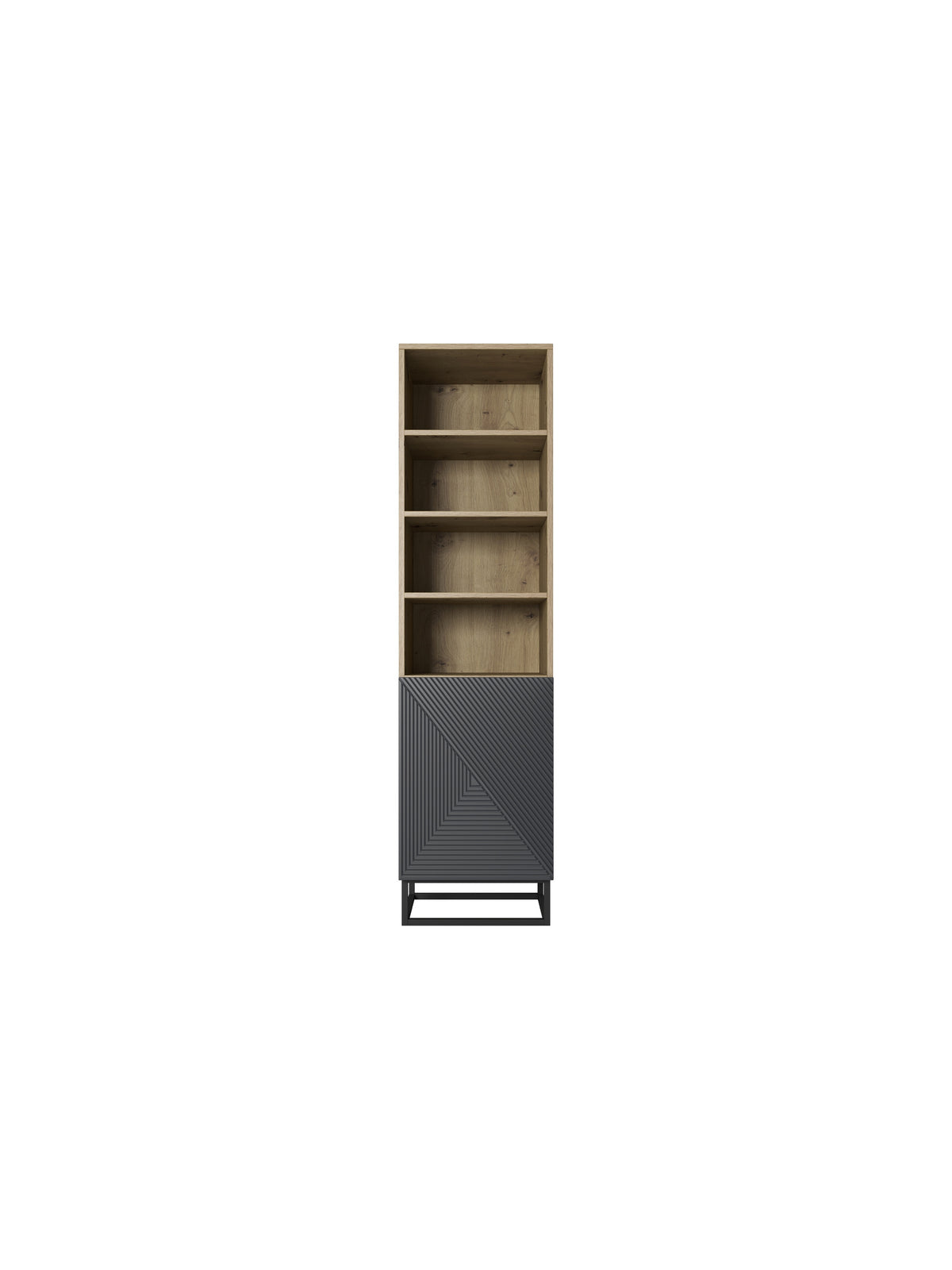 Regal Asha 50 cm pe soclu de metal - artisan / rivier stone mat