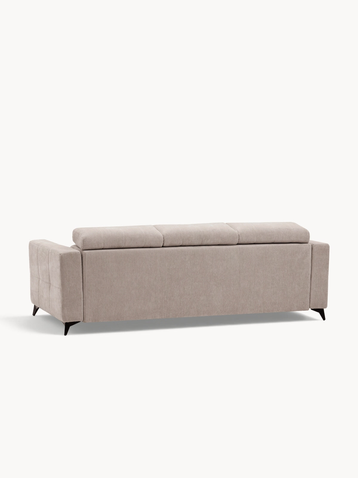 Sofa Nardo beżowy szenil Vibe 08 widok od tyłu metalowe nogi